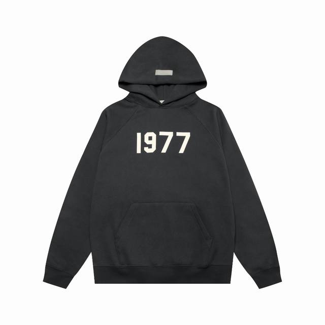 新款fear Of God Essentials Fog复线 纯棉宽松春秋冬男女情侣同款套头连帽卫衣 1977系列 1977是jerry的出生年份 高街7Th