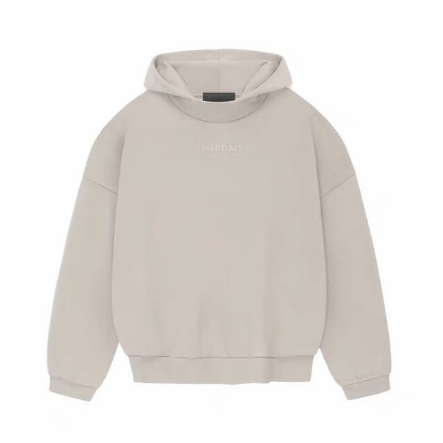 烟云灰 顶级版本fear Of God Essentials Fog新款云系列胸口小标压胶字母胸前logo连帽款卫衣 全套1:1定制yuan版辅料 包装 Zp采