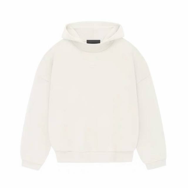 乳白色 顶级版本fear Of God Essentials Fog新款云系列胸口小标压胶字母胸前logo连帽款卫衣 全套1:1定制yuan版辅料 包装 Zp采