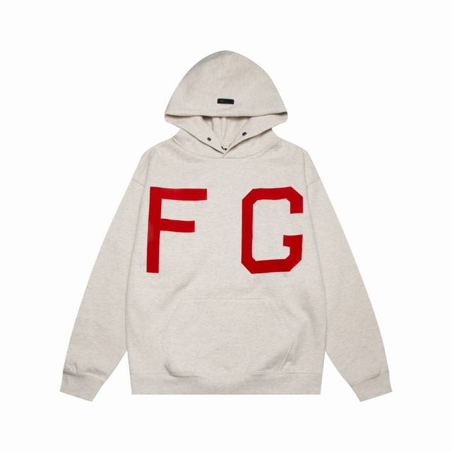 顶级版本fear Of God Fog 第七季主线 Fg红色植绒印花男女情侣明星同款秋冬纯棉连帽卫衣帽衫 秋冬最新加绒连帽卫衣，采用原版面料，购入zp定版，可以