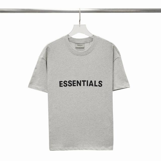 燕麦色 顶级版本fear Of God Fog Essentials 复线黑标硅胶男女情侣明星同款宽松纯棉透气短袖t恤 Fog宽松的版型设定 喜欢宽松的 正常选