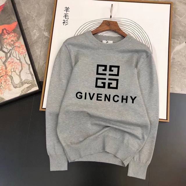 直 Givenchy 纪梵希 秋冬经典圆领套头羊毛衫，全品相！！！羊毛混纺面料，2024最新款 黄金比例！！修身款软黄金 百搭实用型的单品，搭配及实用性强大到天