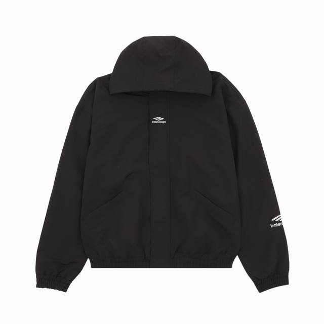 Balenciaga 巴黎世家 刺绣徽标连帽外套风衣夹克 Size：Xs-L