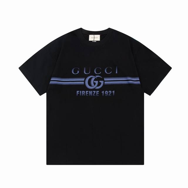 D Gucci 古驰 腰带水转印 双g字母印花 Logo标识精致升级，灵感源自八十年代复古 原版面料 官方同款 短袖t恤 定制260 克同缸染面料 手感非常舒服