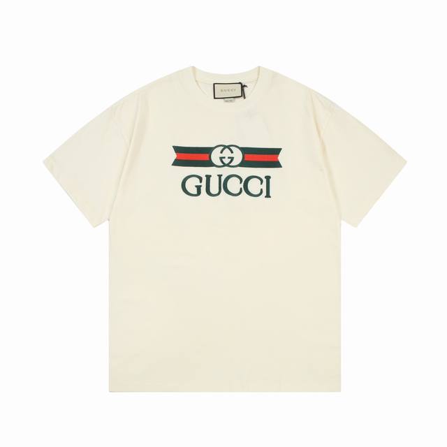 D Gucci 古驰 红绿腰带 双g字母 刺绣 Logo标识精致升级，灵感源自八十年代复古 原版面料 官方同款 短袖t恤 定制260克同缸染面料 手感非常舒服