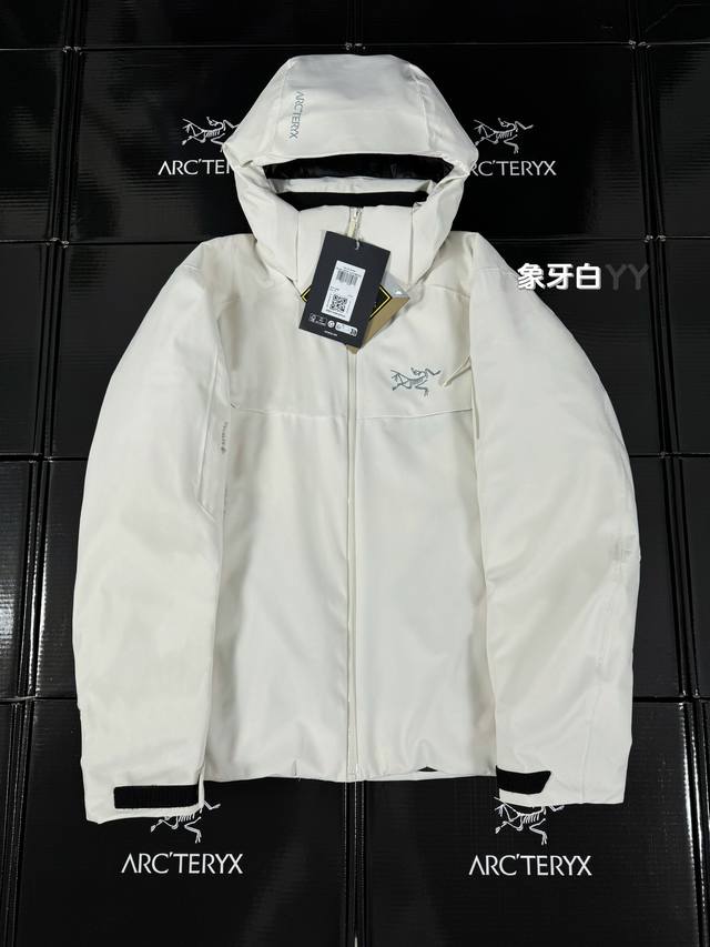 款号r44 顶级版本 帽子可拆卸 Arc'Teryx# 始祖鸟macai Jacket Gore-Tex 连帽羽绒服 防风 防水 保暖 男款滑雪服羽绒服夹克 经