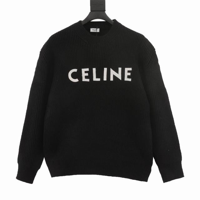 款号y069 Celine 赛琳 23Fw 字母logo圆领毛衣 原版官网10500购入，赛琳秋冬最新款logo毛衣，版型完全参照原版，市面衣长超过70的都是不