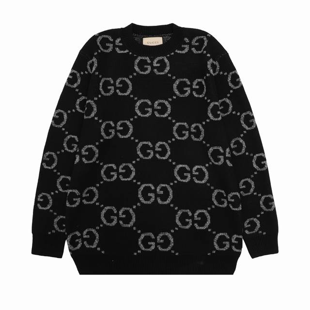 隔天出 Gucci 古驰 经典互扣式图案针织套头毛衣 Size：S-L