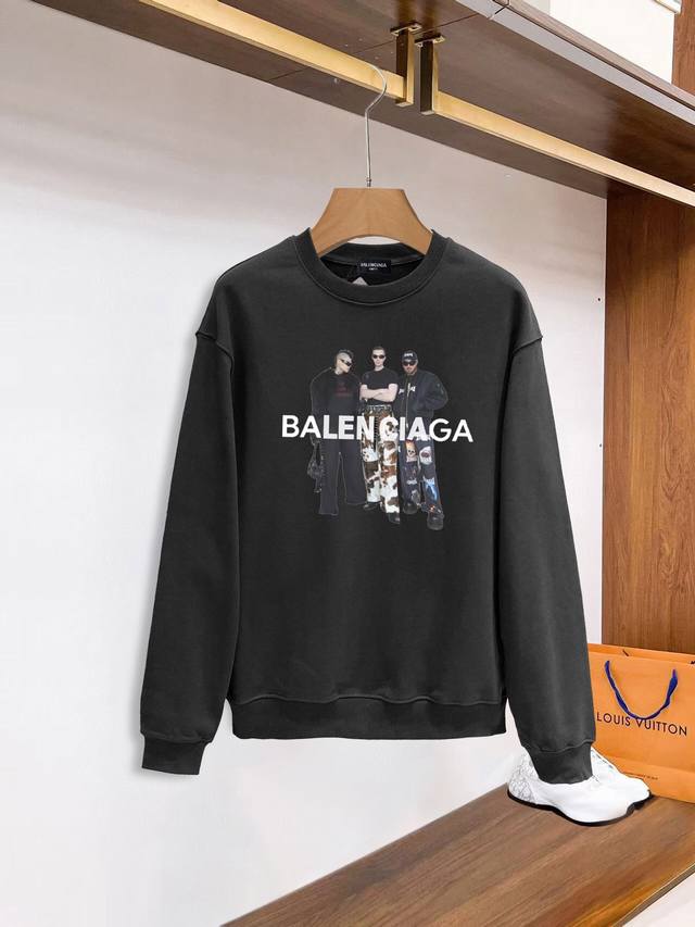 巴黎世家 Balenciaga官网 新款字母印花双层重工字母图案不管是t桖还是卫衣都是每年的爆款单品 前幅大面积印花采用大康丽数码印花机直喷 成本极高 经过多次