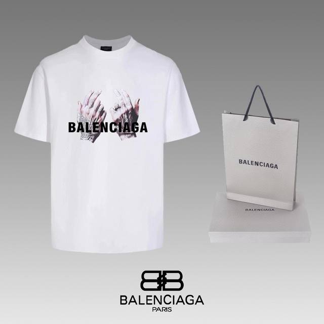 全年不下架 Balenciaga 巴黎世家 24Ss 经典t恤短袖 不需要所谓烂大街的华丽文案 主打品质 - 面料经过2次高温缩水固色 不变形不缩水不起球 -正