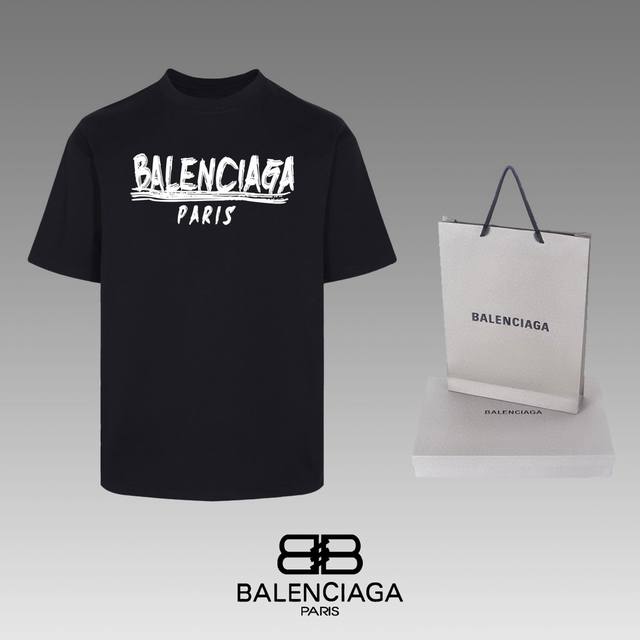 全年不下架 Balenciaga 巴黎世家 24Ss 经典t恤短袖 不需要所谓烂大街的华丽文案 主打品质 - 面料经过2次高温缩水固色 不变形不缩水不起球 -正