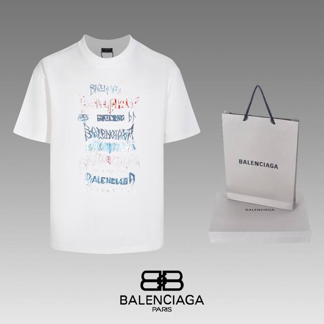 全年不下架 Balenciaga 巴黎世家 24Ss 经典t恤短袖 不需要所谓烂大街的华丽文案 主打品质 - 面料经过2次高温缩水固色 不变形不缩水不起球 -正