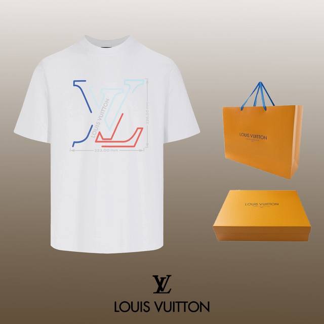 全年不下架 Louis Vuitton 24Ss 经典t恤短袖 不需要所谓烂大街的华丽文案 主打品质 - 面料经过2次高温缩水固色 不变形不缩水不起球 -正确o