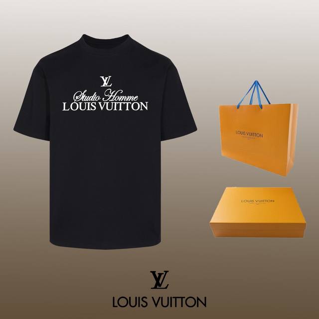 全年不下架 Louis Vuitton 24Ss 经典t恤短袖 不需要所谓烂大街的华丽文案 主打品质 - 面料经过2次高温缩水固色 不变形不缩水不起球 -正确o