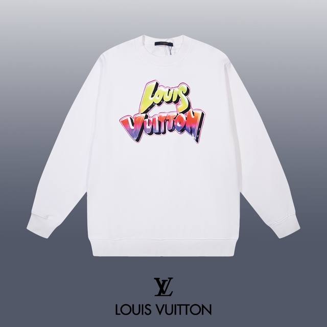 Louis Vuitton 路易威登 24Ss 经典圆领卫衣 1:1对版定制面料420克大毛圈高克重百分百纯棉 双针车线跨缝工艺 配套同缸1X1紧密高克重螺纹