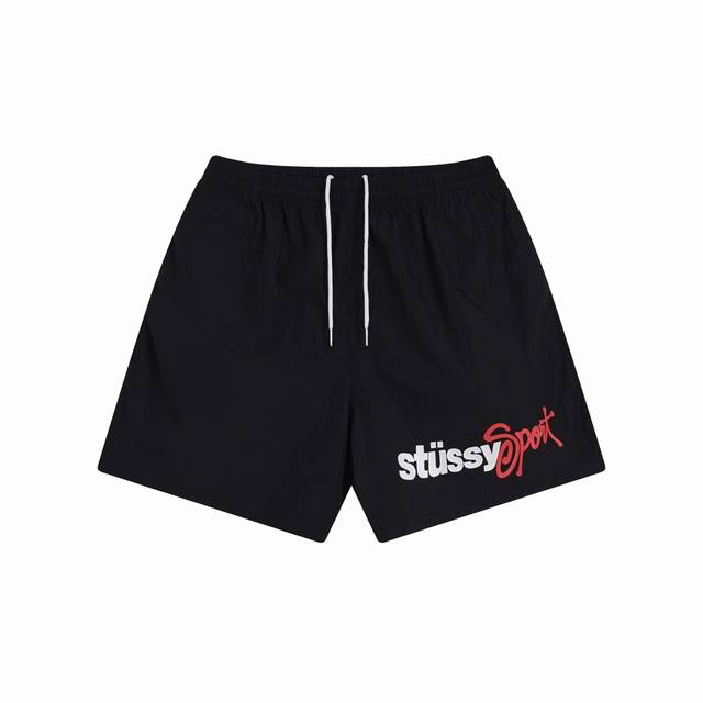 款号hn505 Stussy 斯图西 纯色字母印花 宽松版型五分短裤速干沙滩裤 码数s-Xl