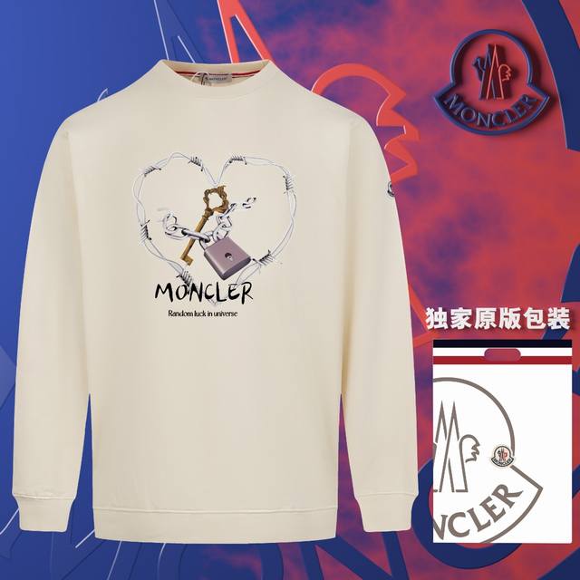 顶级版本 官网品质 配送独家图片原版包装 蒙口 Moncler 现货秒发 2024秋冬新款毛圈卫衣 搭配重工高端数码3D个性logo印花工艺，官网同款订标手臂小