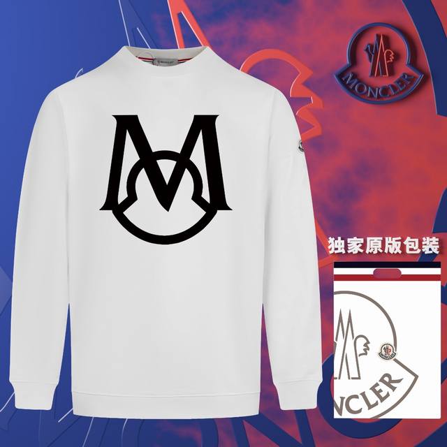 顶级版本 官网品质 配送独家图片原版包装 蒙口 Moncler 现货秒发 2024秋冬新款毛圈卫衣 搭配重工高端数码3D个性logo印花工艺，官网同款订标手臂小