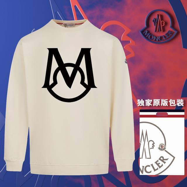 顶级版本 官网品质 配送独家图片原版包装 蒙口 Moncler 现货秒发 2024秋冬新款毛圈卫衣 搭配重工高端数码3D个性logo印花工艺，官网同款订标手臂小