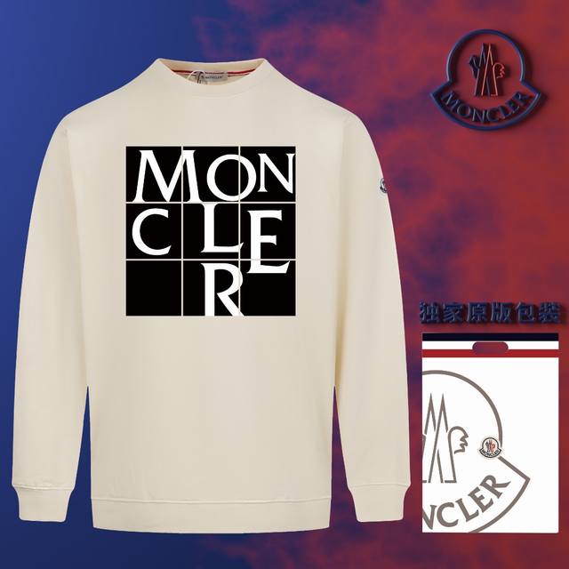 顶级版本 官网品质 配送独家图片原版包装 蒙口 Moncler 现货秒发 2024秋冬新款毛圈卫衣 搭配重工高端数码3D个性logo印花工艺，官网同款订标手臂小