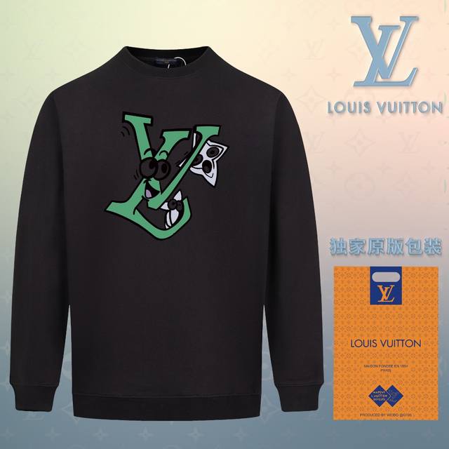 顶级版本 官网品质 配送独家图片原版包装 路易威登 Louis Vuitton 现货秒发 2024秋冬新款毛圈卫衣 搭配重工高端数码3D个性logo印花工艺，设