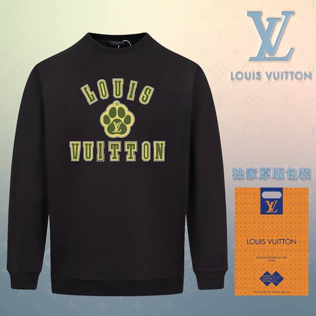 顶级版本 官网品质 配送独家图片原版包装 路易威登 Louis Vuitton 现货秒发 2024秋冬新款毛圈卫衣 搭配重工高端数码3D个性logo印花工艺，设