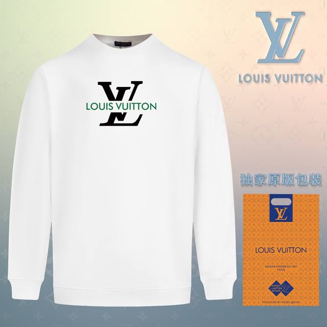 顶级版本 官网品质 配送独家图片原版包装 路易威登 Louis Vuitton 现货秒发 2024秋冬新款毛圈卫衣 搭配重工高端数码3D立体厚板硅胶个性logo