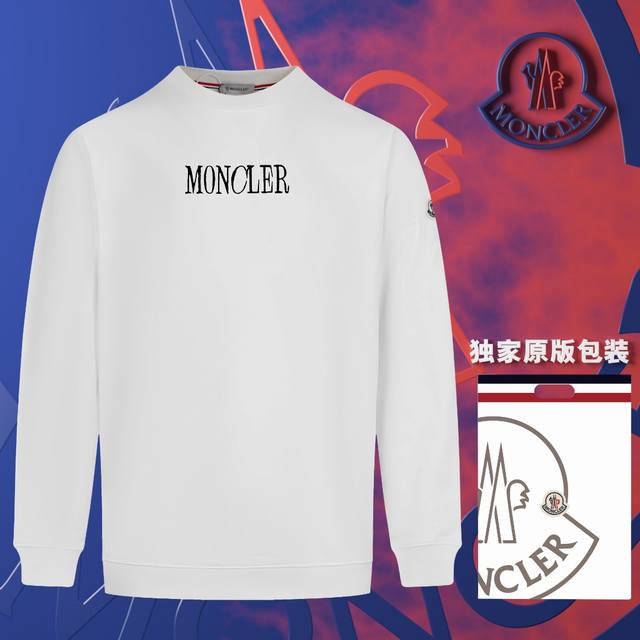 顶级版本 官网品质 配送独家图片原版包装 蒙口 Moncler 现货秒发 2024秋冬新款毛圈卫衣 搭配重工高端数码3D个性logo印花工艺，官网同款订标手臂小