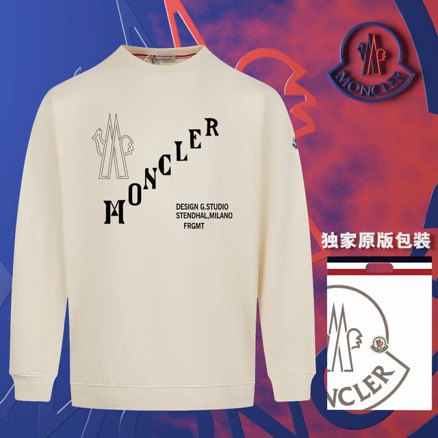 顶级版本 官网品质 配送独家图片原版包装 蒙口 Moncler 现货秒发 2024秋冬新款毛圈卫衣 搭配重工高端数码3D个性logo印花工艺，官网同款订标手臂小