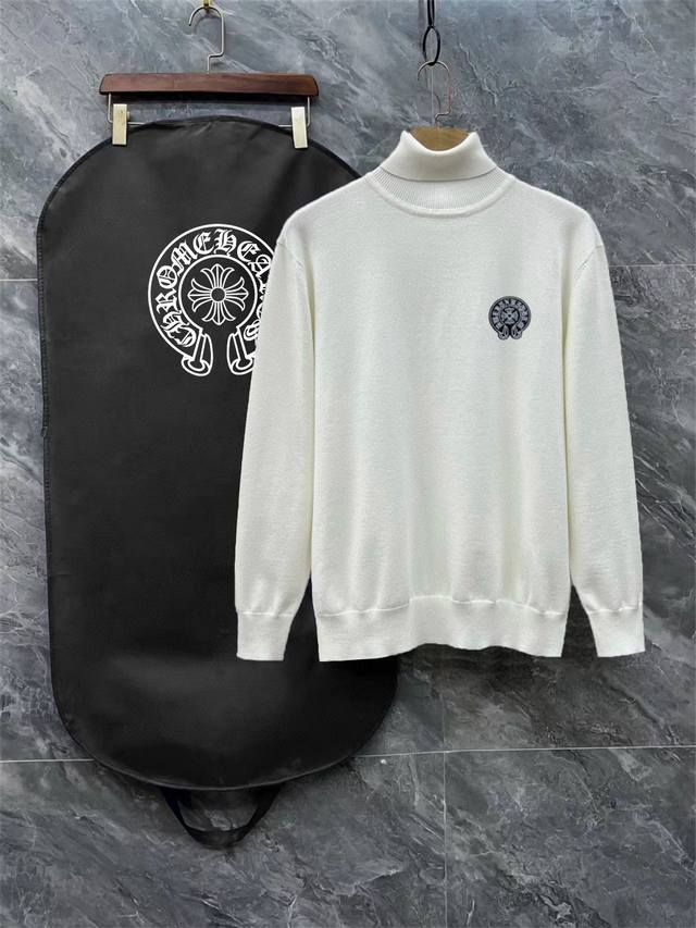 Chrome Hearts 克罗心3标齐全 高领毛衣 精品羊毛混纺毛衫 男女同款高端定制臻品系列 隶属品牌高端主线 专利顶级纱线混纺 以创新来阐释常规款式 面料