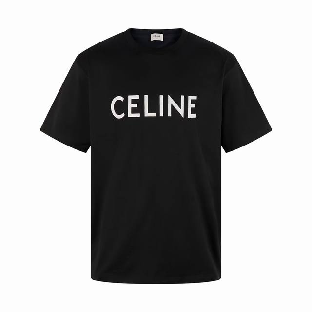 Celine Logo印花短袖 采用170克50支双股 手感柔软 舒适亲肤 标志性celine Logo印花点缀正面 简单到极致就是时髦 最简单的经典黑色t恤