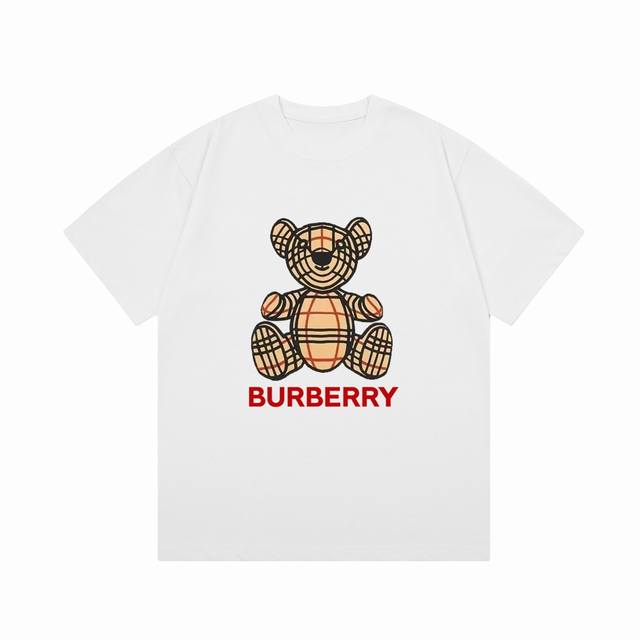 D 隔天到 Burberry 巴宝莉 玩偶熊字母直喷印花 Logo标识精致升级，灵感源自八十年代复古 原版面料 官方同款 短袖t恤 定制300克同缸染面料 手感