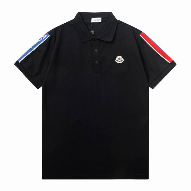 Moncler 蒙口 Logo刺绣织带拼色polo衫 升级，灵感源自八十年代复古 原版面料 官方同款 定制 同缸染面料 手感非常舒服 春夏最新砖柜同步 时尚又个