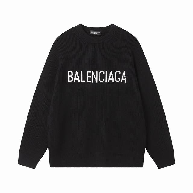 Balenciaga巴黎世家毛衣针织衫宽松版本 7针进口编织机制造 山羊毛原料纱线 客供进口毛衣面料 颜色定染 优质重磅高品 抗静电性与伸缩性及保暖效果更优 上