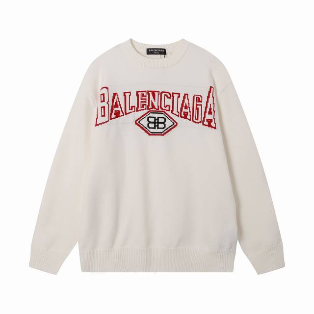 Balenciaga 巴黎世家毛衣 Ss23新款前胸个性balenciaga及双b大字母logo，高版本巴黎世家针织毛衣，采用最好的羊毛品种和纯棉混纺面料，高密