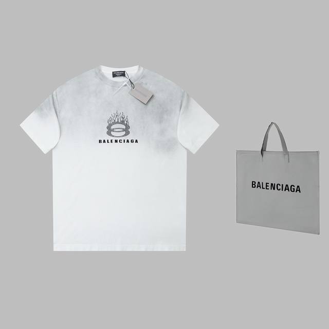 可配手提袋5 巴黎世家 Balenciaga Blcg 25Ss早春新款 火焰烫钻短袖 轻奢主义 男女日常通勤穿搭必备单品 正确版本 欢迎对比 详细特征 280