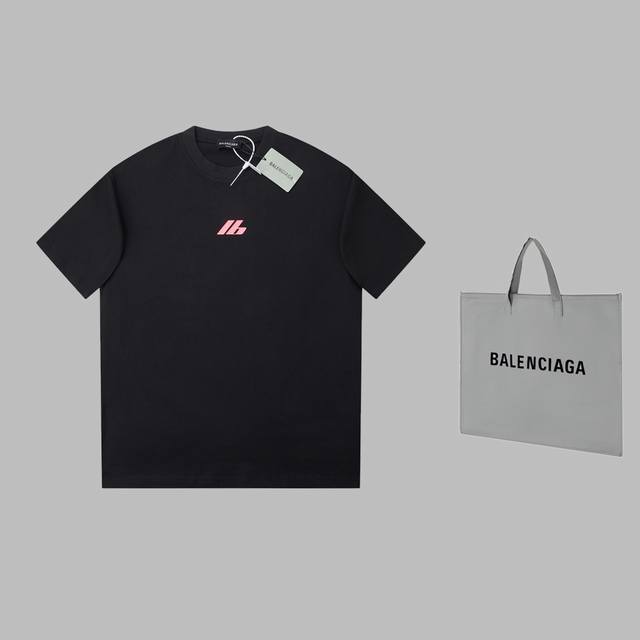 可配手提袋5 巴黎世家 Balenciaga Blcg 25Ss早春新款 毛毛贴布蛙胶logo烫压短袖 轻奢主义 男女日常通勤穿搭必备单品 正确版本 欢迎对比