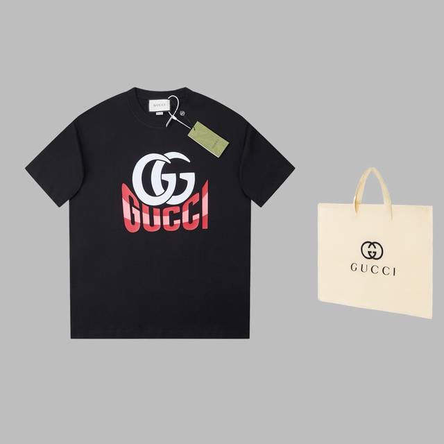 可配手提袋5 古驰 Gucci Gc 25Ss早春新款 经典红绿双g哇胶厚板短袖 轻奢主义 男女日常通勤穿搭必备单品 正确版本 欢迎对比 详细特征 280克10