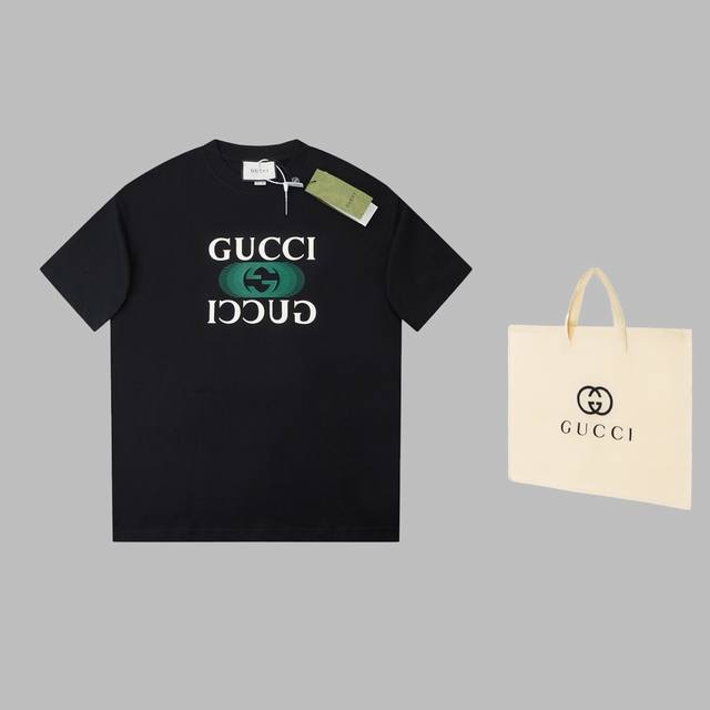 可配手提袋5 古驰 Gucci Gc 25Ss早春新款 经典双g哇胶厚板短袖 轻奢主义 男女日常通勤穿搭必备单品 正确版本 欢迎对比 详细特征 280克100%