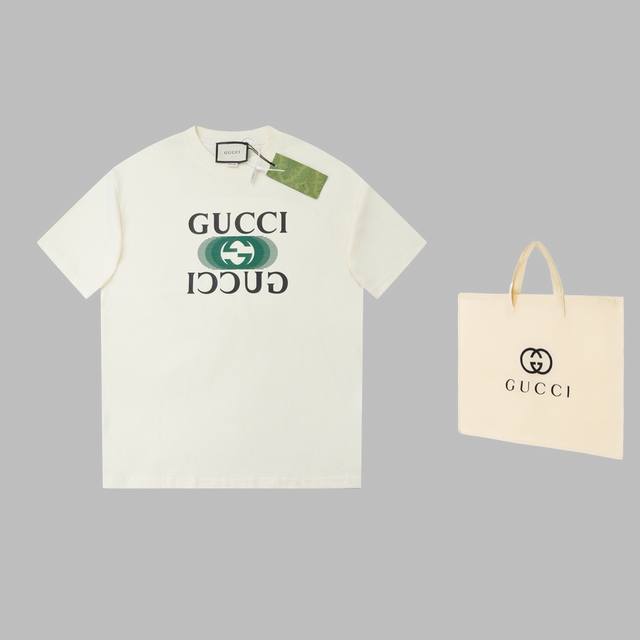 可配手提袋5 古驰 Gucci Gc 25Ss早春新款 经典双g哇胶厚板短袖 轻奢主义 男女日常通勤穿搭必备单品 正确版本 欢迎对比 详细特征 280克100%