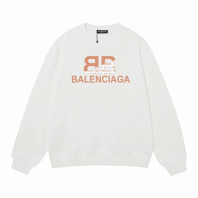 3401# Balenciaga巴黎世家400克印花圆领大毛圈卫衣 1：1对版面料400克毛圈高克重纯棉，提前做过预缩水1X1双纱怎么洗都不会变形，正确版本吊牌