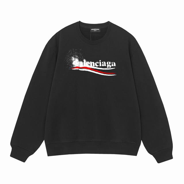 3452# Balenciaga巴黎世家400克印花圆领大毛圈卫衣 1：1对版面料400克毛圈高克重纯棉，提前做过预缩水1X1双纱怎么洗都不会变形，正确版本吊牌