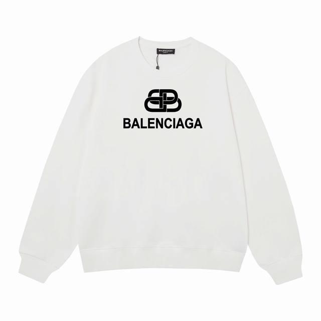 3451# Balenciaga巴黎世家400克印花圆领大毛圈卫衣 1：1对版面料400克毛圈高克重纯棉，提前做过预缩水1X1双纱怎么洗都不会变形，正确版本吊牌