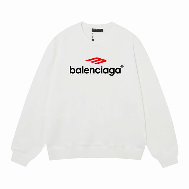 3450# Balenciaga巴黎世家400克印花圆领大毛圈卫衣 1：1对版面料400克毛圈高克重纯棉，提前做过预缩水1X1双纱怎么洗都不会变形，正确版本吊牌