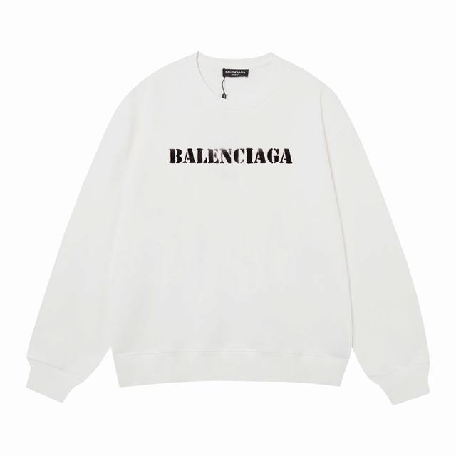 3442# Balenciaga巴黎世家400克印花圆领大毛圈卫衣 1：1对版面料400克毛圈高克重纯棉，提前做过预缩水1X1双纱怎么洗都不会变形，正确版本吊牌