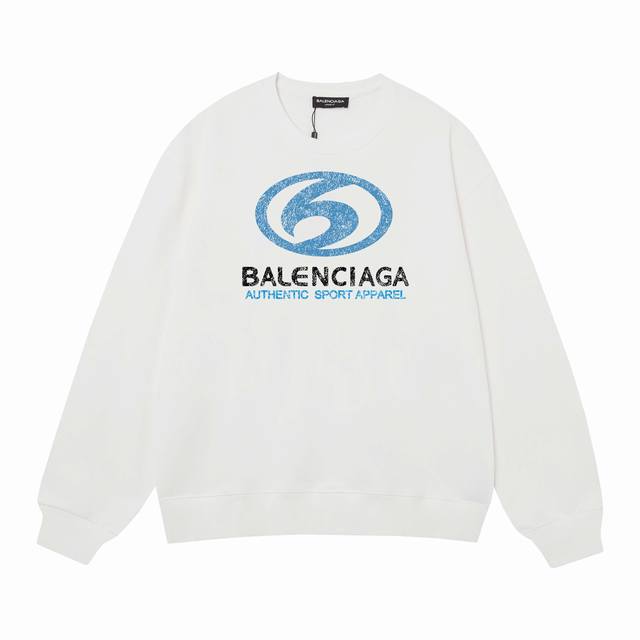 3435# Balenciaga巴黎世家400克印花圆领大毛圈卫衣 1：1对版面料400克毛圈高克重纯棉，提前做过预缩水1X1双纱怎么洗都不会变形，正确版本吊牌