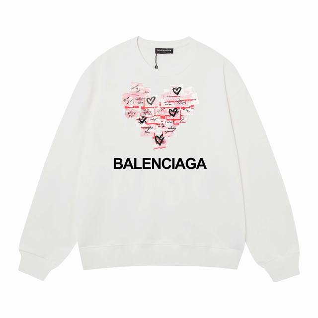 3431# Balenciaga巴黎世家400克印花圆领大毛圈卫衣 1：1对版面料400克毛圈高克重纯棉，提前做过预缩水1X1双纱怎么洗都不会变形，正确版本吊牌