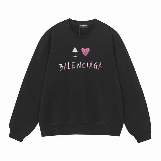 3403# Balenciaga巴黎世家400克印花圆领大毛圈卫衣 1：1对版面料400克毛圈高克重纯棉，提前做过预缩水1X1双纱怎么洗都不会变形，正确版本吊牌