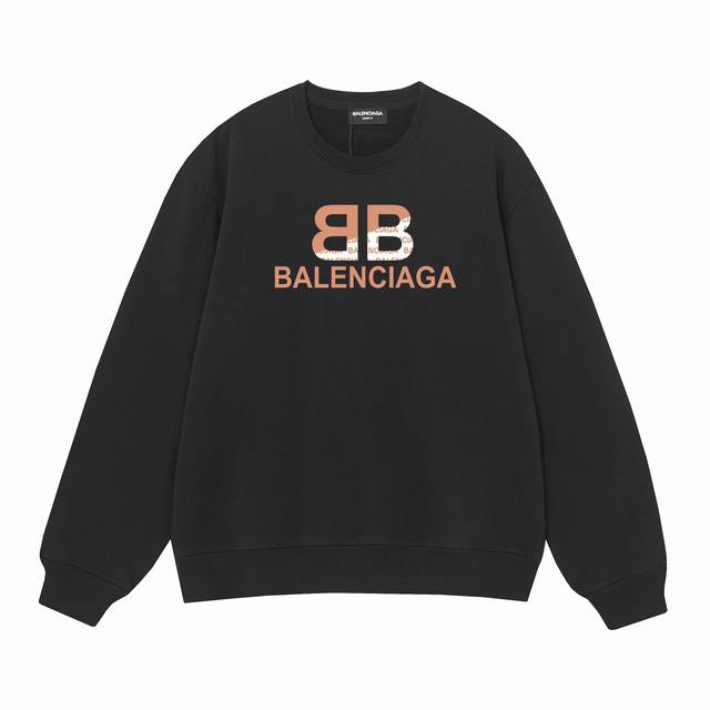 3401# Balenciaga巴黎世家400克印花圆领大毛圈卫衣 1：1对版面料400克毛圈高克重纯棉，提前做过预缩水1X1双纱怎么洗都不会变形，正确版本吊牌