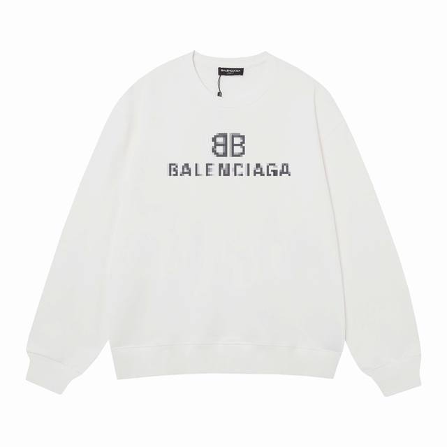 3502# Balenciaga巴黎世家400克印花圆领大毛圈卫衣 1：1对版面料400克毛圈高克重纯棉，提前做过预缩水1X1双纱怎么洗都不会变形，正确版本吊牌